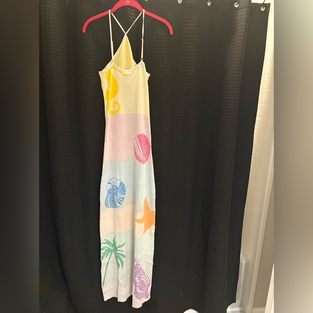 Anthropologie Capittana Barbra Halter Midi Dress Multicolor M/L NWT - Picture 5 of 6
